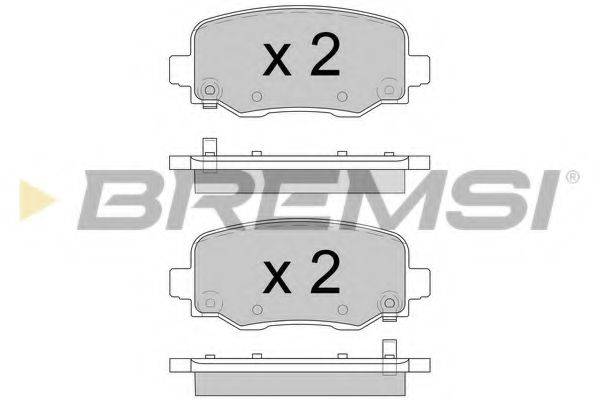 Комплект тормозных колодок, дисковый тормоз BREMSI BP3604