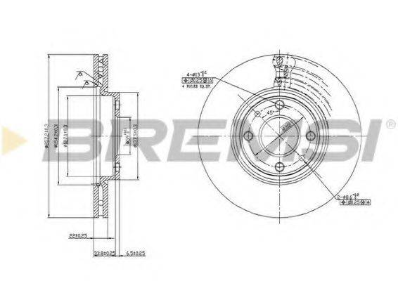 BREMSI DBA762V Тормозной диск