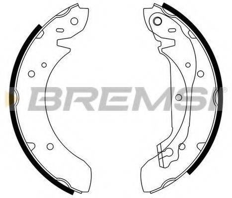 Комплект гальмівних колодок BREMSI GF0195