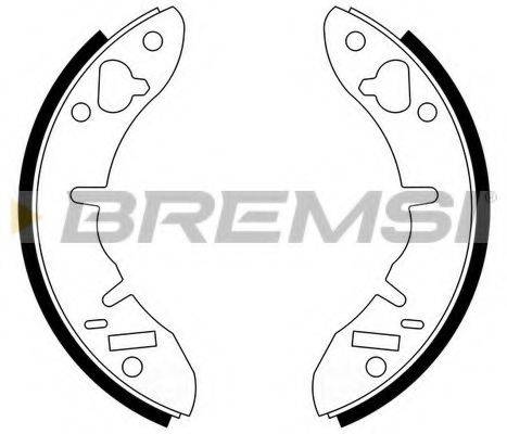 Комплект гальмівних колодок BREMSI GF0262