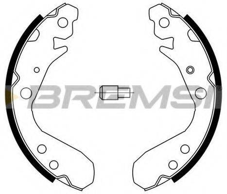 BREMSI GF0714 Комплект гальмівних колодок