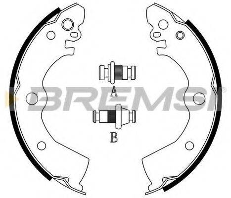 Комплект гальмівних колодок BREMSI GF0851