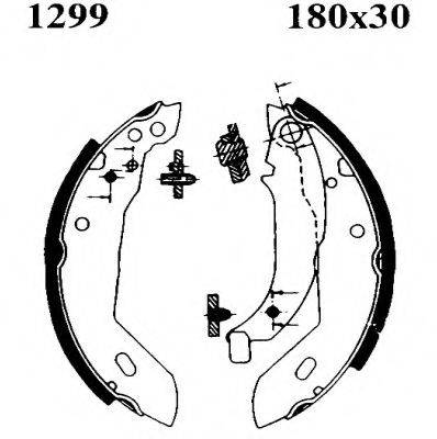 BSF 01299 Комплект тормозных колодок