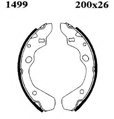 BSF 01499 Комплект тормозных колодок