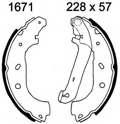 BSF 01671 Комплект тормозных колодок