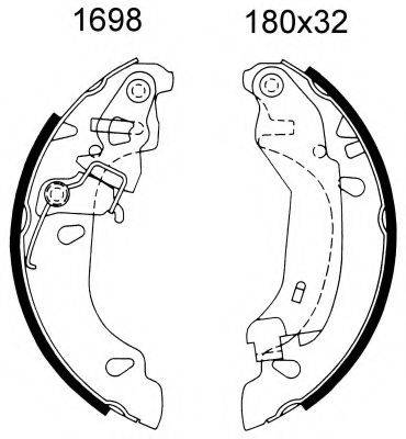 BSF 01698 Комплект тормозных колодок