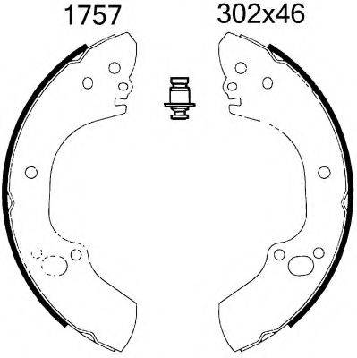 Комплект тормозных колодок BSF 01757
