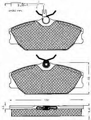 Комплект гальмівних колодок, дискове гальмо BSF 10191