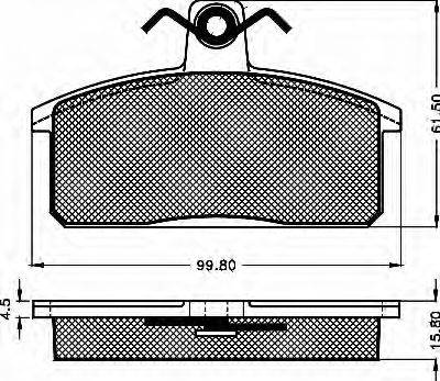 Комплект гальмівних колодок, дискове гальмо BSF 10264