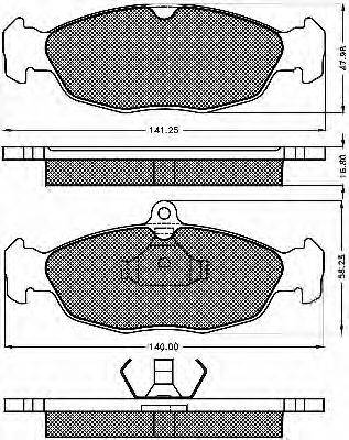 Комплект гальмівних колодок, дискове гальмо BSF 10345