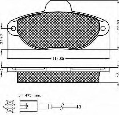 BSF 10358 Комплект тормозных колодок, дисковый тормоз