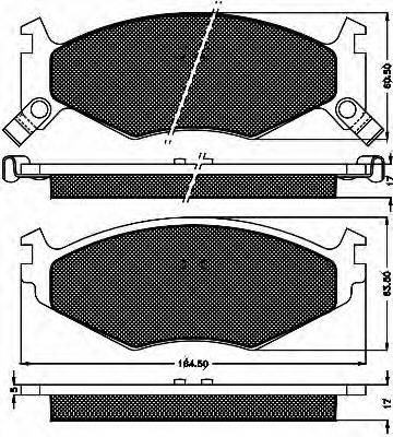 Комплект гальмівних колодок, дискове гальмо BSF 10385