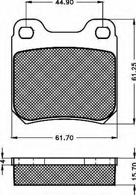Комплект тормозных колодок, дисковый тормоз BSF 10473