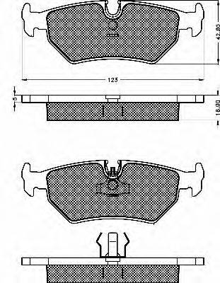 Комплект гальмівних колодок, дискове гальмо BSF 10484