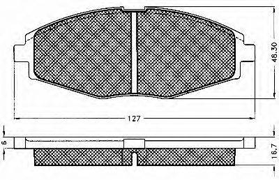 BSF 10571 Комплект гальмівних колодок, дискове гальмо