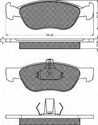 Комплект гальмівних колодок, дискове гальмо BSF 10597