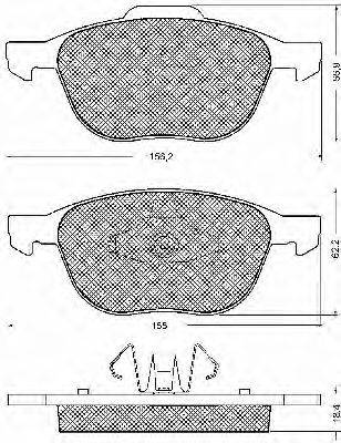 Комплект гальмівних колодок, дискове гальмо BSF 10700