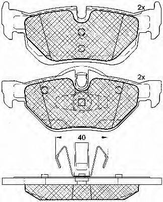 Комплект тормозных колодок, дисковый тормоз BSF 10781