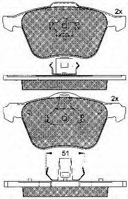 Комплект тормозных колодок, дисковый тормоз BSF 10816