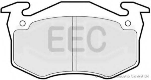 Комплект гальмівних колодок, дискове гальмо EEC BRP0573