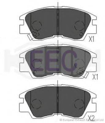 Комплект тормозных колодок, дисковый тормоз EEC BRP0717