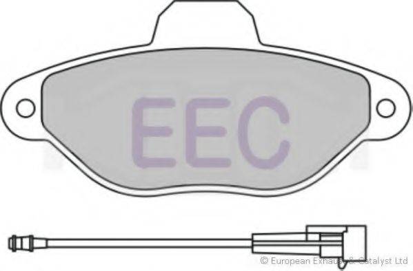Комплект гальмівних колодок, дискове гальмо EEC BRP0812