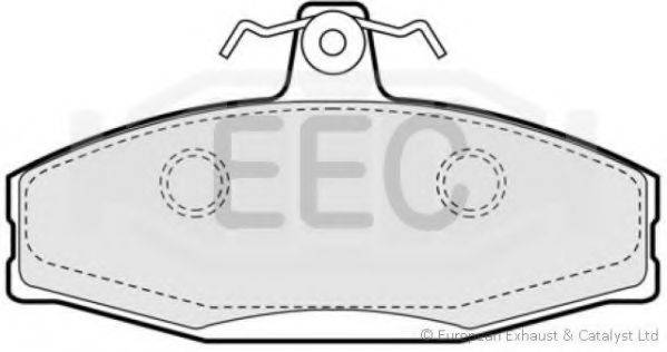 Комплект гальмівних колодок, дискове гальмо EEC BRP0924