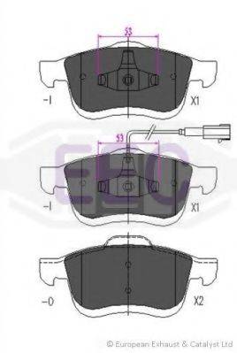 Комплект тормозных колодок, дисковый тормоз EEC BRP1793