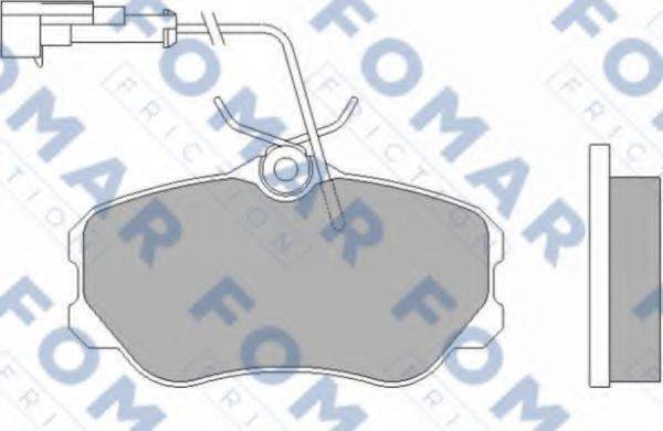 Комплект гальмівних колодок, дискове гальмо FOMAR FRICTION FO 455881