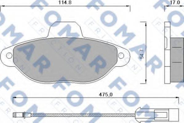 FOMAR FRICTION FO582881 Комплект тормозных колодок, дисковый тормоз