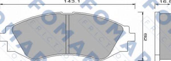Комплект тормозных колодок, дисковый тормоз FOMAR FRICTION FO 649781