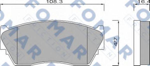 FOMAR FRICTION FO669281 Комплект гальмівних колодок, дискове гальмо