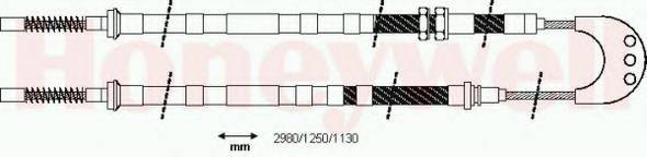 BENDIX 431228B Трос, стояночная тормозная система
