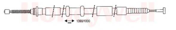 Трос, стояночная тормозная система BENDIX 432017B