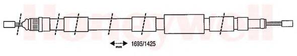 Трос, стоянкова гальмівна система BENDIX 432887B