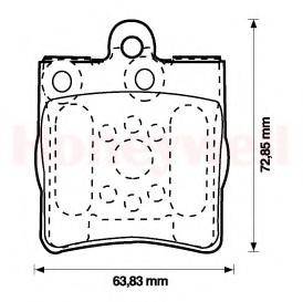 Комплект тормозных колодок, дисковый тормоз BENDIX 573093B