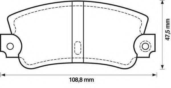 BENDIX 571301B Комплект тормозных колодок, дисковый тормоз