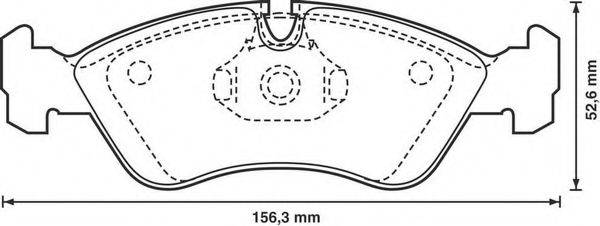 BENDIX 571391B Комплект тормозных колодок, дисковый тормоз