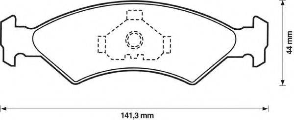 Комплект гальмівних колодок, дискове гальмо BENDIX 571412B