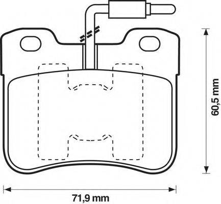 Комплект тормозных колодок, дисковый тормоз BENDIX 571473X