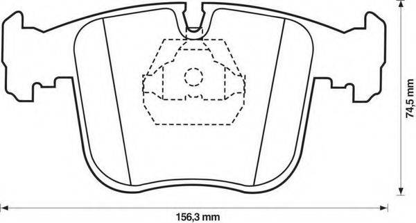 Комплект тормозных колодок, дисковый тормоз BENDIX 571485B