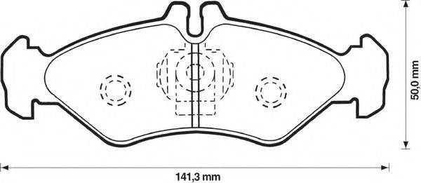 BENDIX 571846B Комплект тормозных колодок, дисковый тормоз