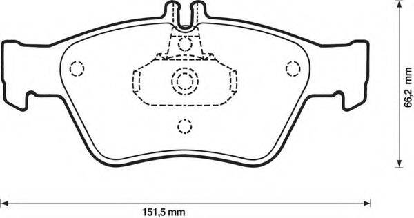 BENDIX 571877B Комплект тормозных колодок, дисковый тормоз