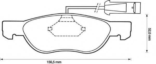 Комплект тормозных колодок, дисковый тормоз BENDIX 571883B