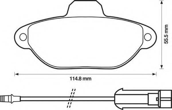 BENDIX 571893B Комплект тормозных колодок, дисковый тормоз