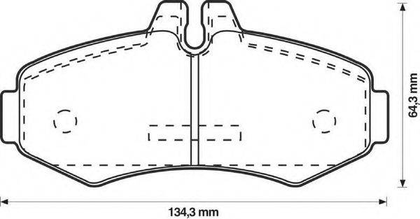 Комплект тормозных колодок, дисковый тормоз BENDIX 571946B