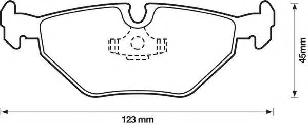 BENDIX 571960B Комплект тормозных колодок, дисковый тормоз