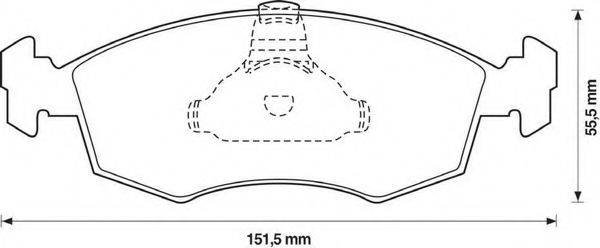 BENDIX 571974B Комплект тормозных колодок, дисковый тормоз