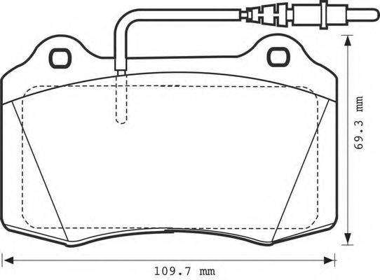 Комплект тормозных колодок, дисковый тормоз BENDIX 571999B