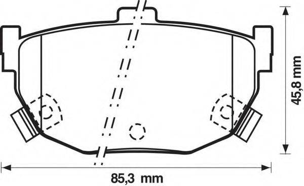 Комплект тормозных колодок, дисковый тормоз BENDIX 572127B